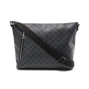 Mick MM Damier Graphite Leather Shoulder Bag